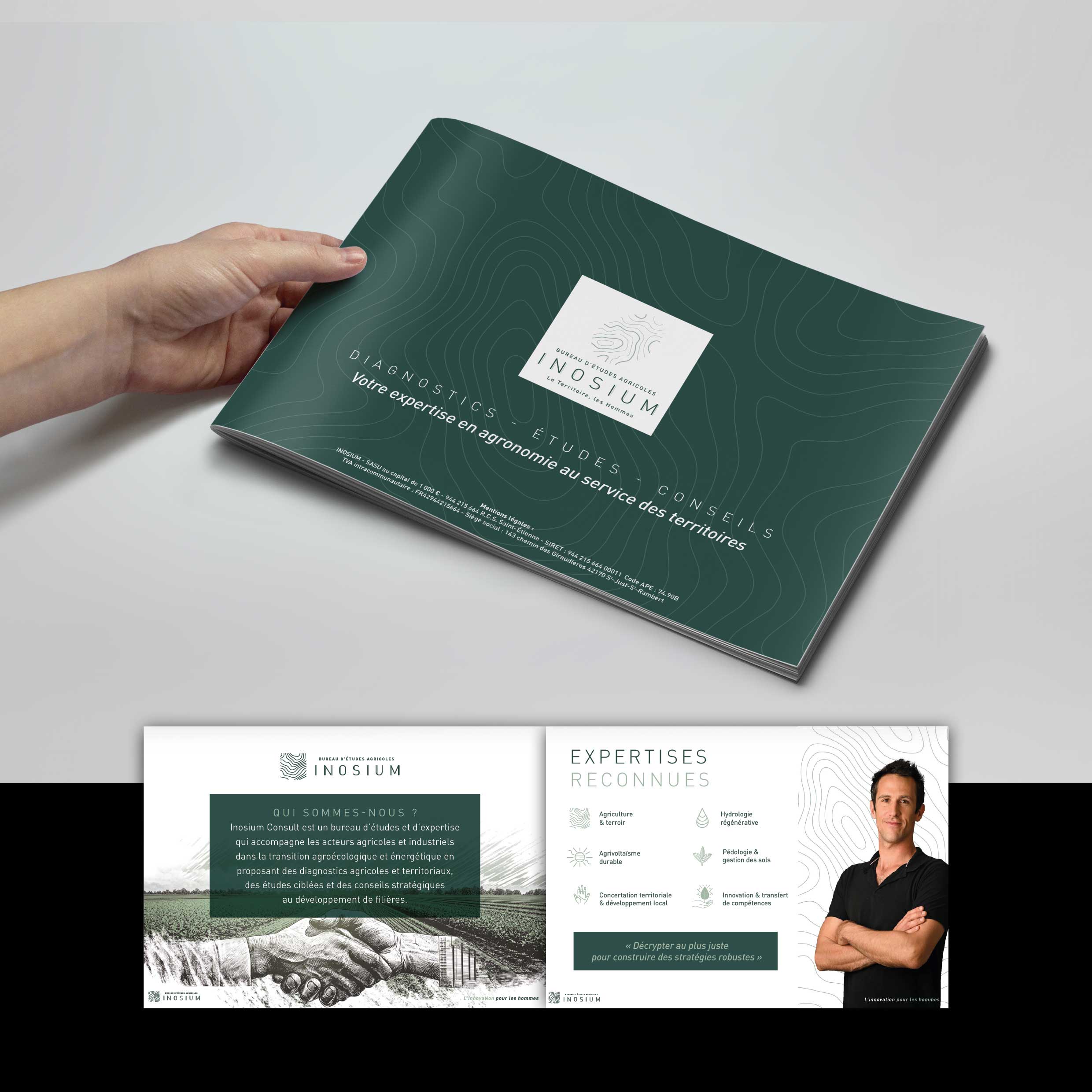 Conception de la plaquette institutionnelle d’Inosium