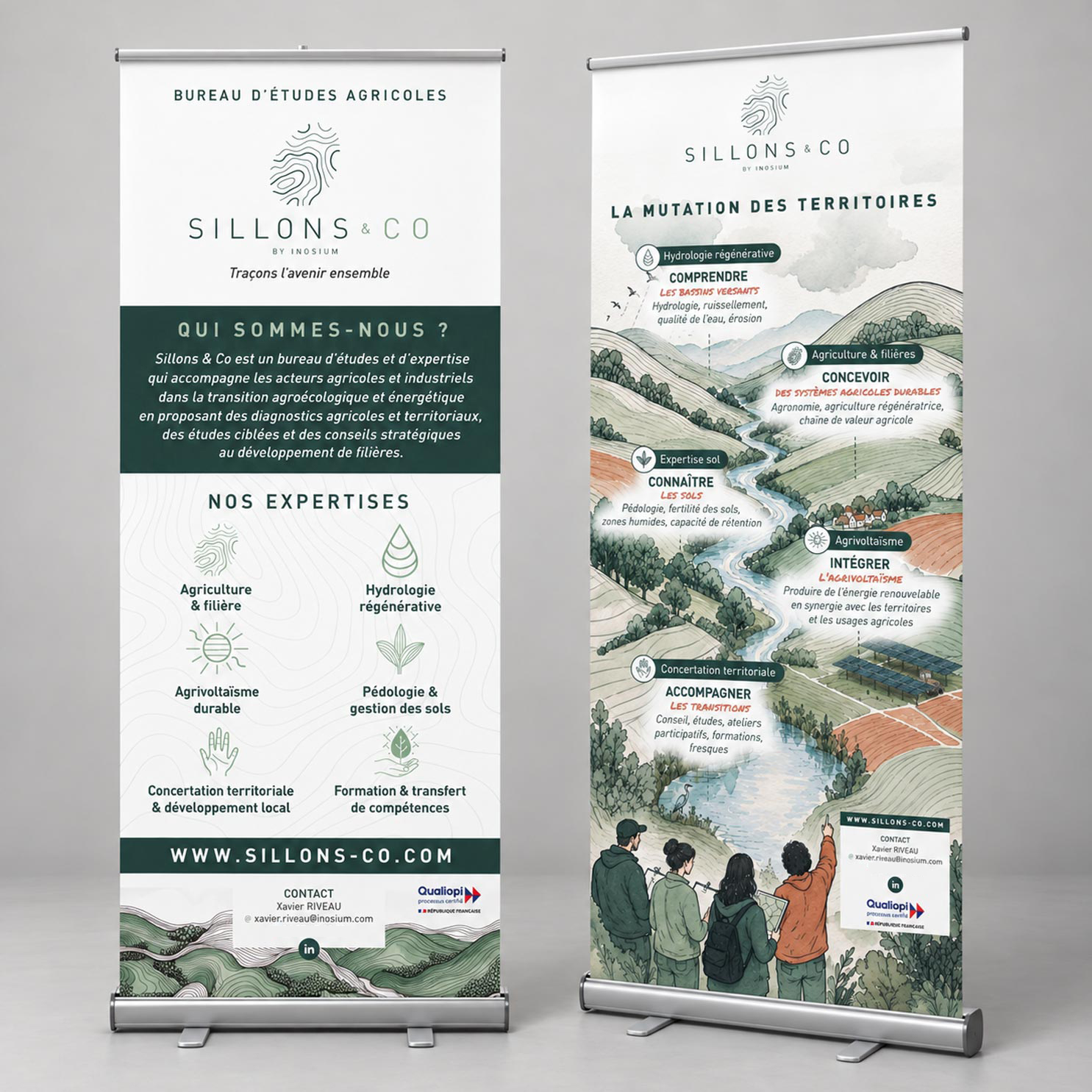 Sillons & Co – Deux rollups pour présenter les expertises