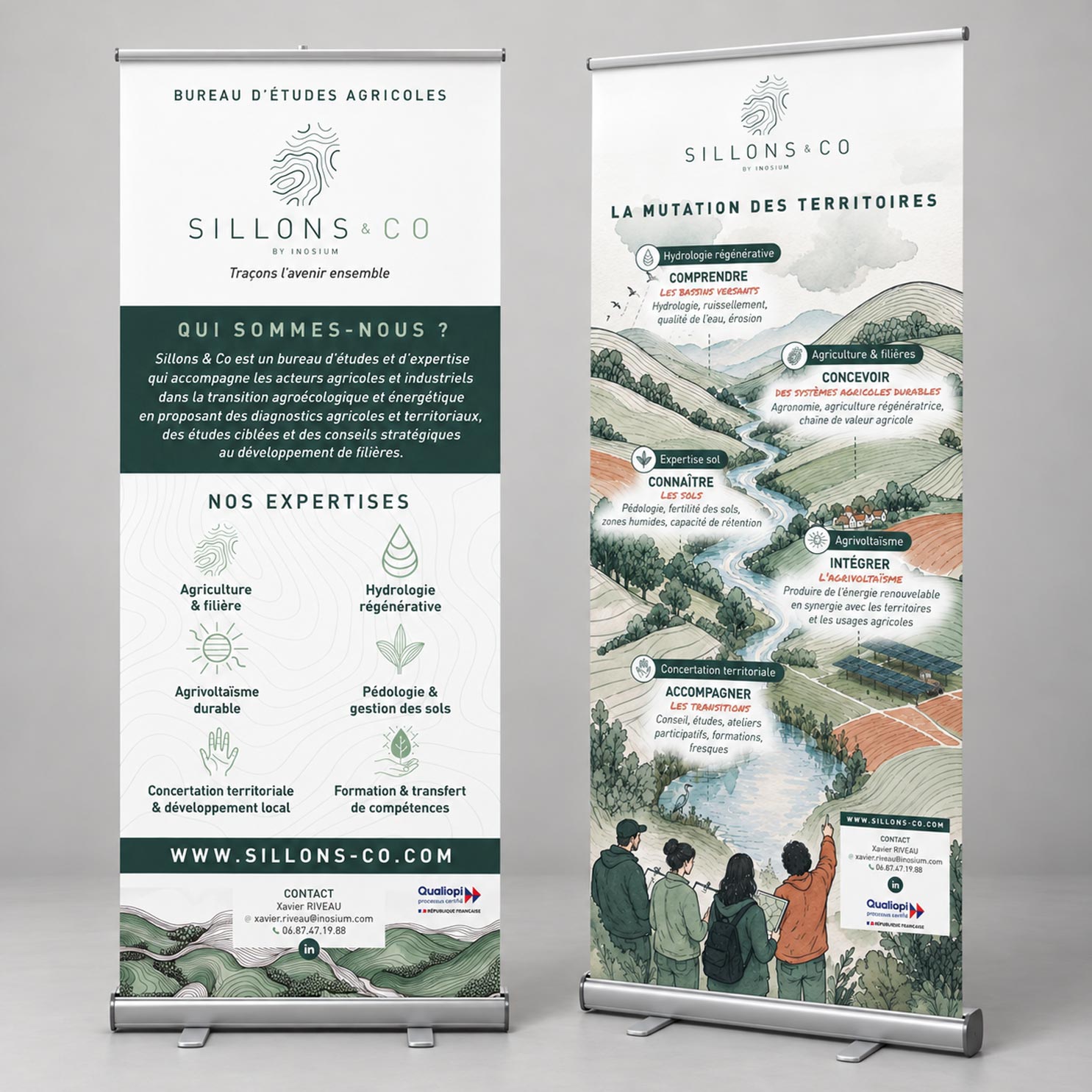 Sillons & Co – Deux rollups pour présenter les expertises